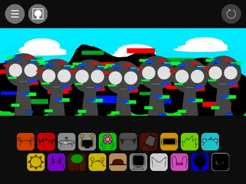 Sprunki Pibby Glitch Game Cover - Corrupted Sprunki Characters with Glitch Effects
