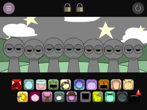 Official Sprunki Piramidex Noob Incredibox game logo featuring colorful Sprunki characters