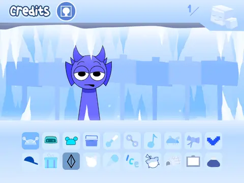 Official logo for Sprunki Pyramixed Cold as Ice Remix game