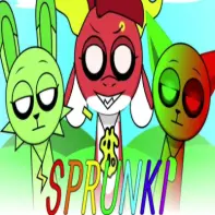Sprunki Playtime Game Logo - Colorful characters in an interactive adventure