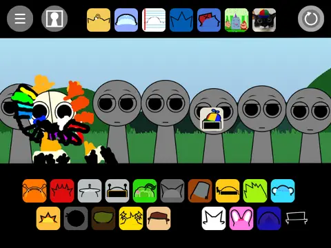 Sprunki Playtime V2 interactive music game featuring cute characters
