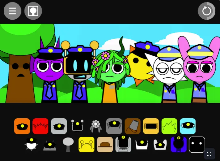 Gameplay of Sprunki Police and Prisoners Sprunki Police and Prisoners Gameplay Screenshot