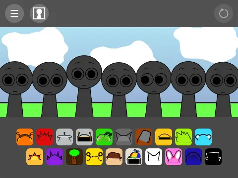 Sprunki Primix Beta music game character creator interface