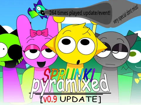 Sprunki Pyramix 0.9 Original Remix V2 Game Logo Cover