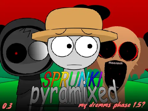 Sprunki Pyramix My Dreams Phase 1.5 Durple Official Game Cover