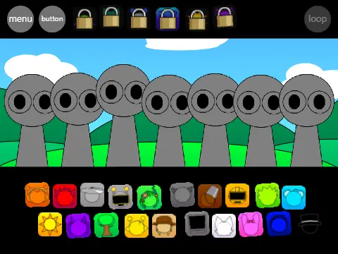 Logo for the Regretful recreation mod of Sprunki Pyramix featuring Original Characters and enhanced sounds