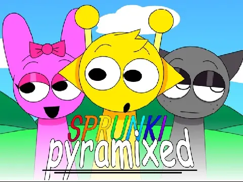 Logo for Sprunki Pyramix Regretful Recreation Remix V4 fan game