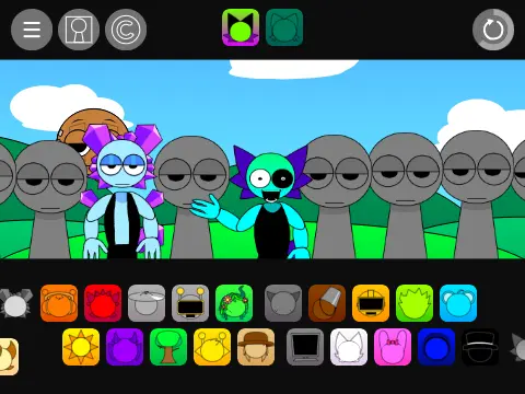 Sprunki Pyramixed 0.9 But Humans Game Cover Art