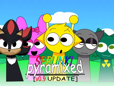 sprunki pyramixed 0.9 but with shadow logo