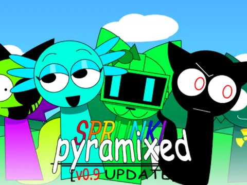 Sprunki Pyramixed 0.9 Piglet Playz Edition Game Cover