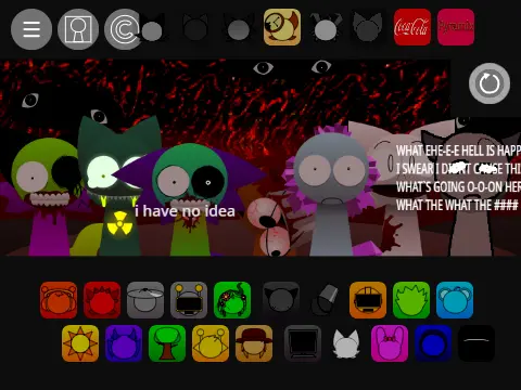 Sprunki Pyramixed 0.9 Game Cover with Animated Characters