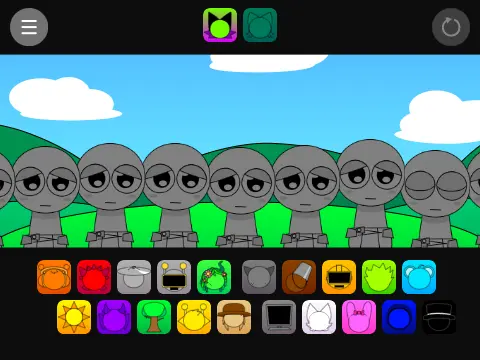 Sprunki Pyramixed Babies Game Logo - Cute Horror Character Creator