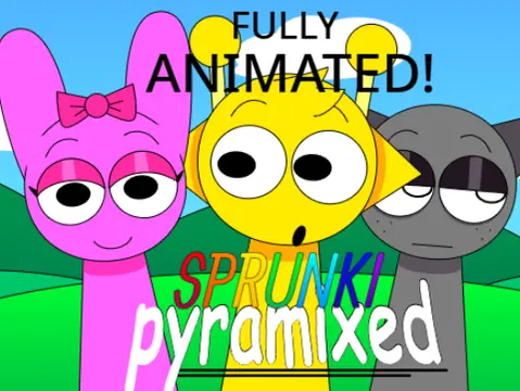 sprunki pyramixed by me game logo - create your own beats