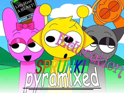 Sprunki Pyramixed Education Game Logo