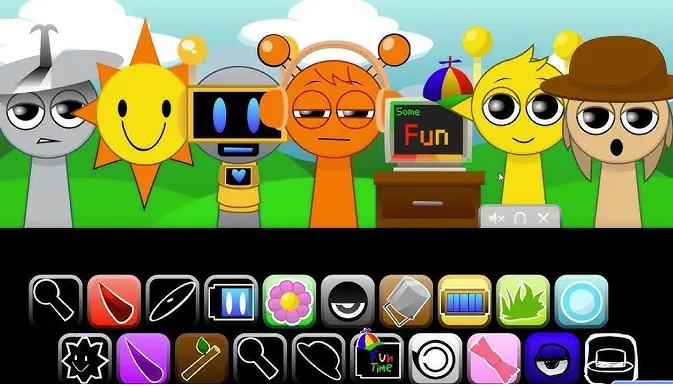 Sprunki Pyramixed In-Game Screenshot Sprunki Pyramixed Gameplay Screenshot - Retake Version