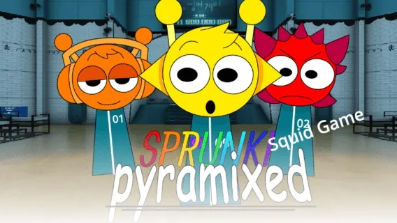 Sprunki Pyramixed Squid Game Official Logo - Horror Mod Edition