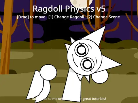 Sprunki Ragdoll Game Logo - Colorful Sprunki Characters in Wacky Poses