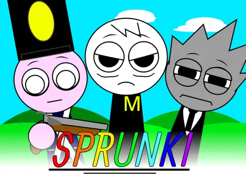 Sprunki Random Phase 0 Game Cover - Chaotic Character Mashup