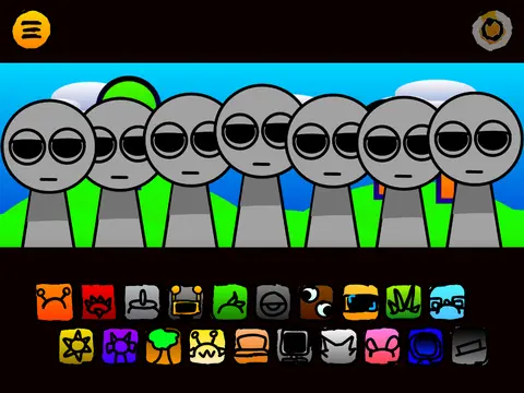 Sprunki Redrawed game with completely redesigned character visuals and improved animations