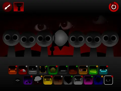 Sprunki characters with sound reflection and mirror effects in music game