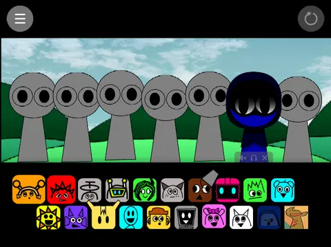Official logo for Sprunki Regretful Remix game featuring the iconic Sprunki character