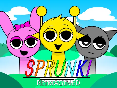 Sprunki Reimagined V2 Game Logo - Colorful Character Designs