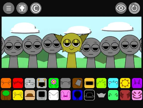 Official Sprunki Rejecz Scratch Port game cover with animated characters