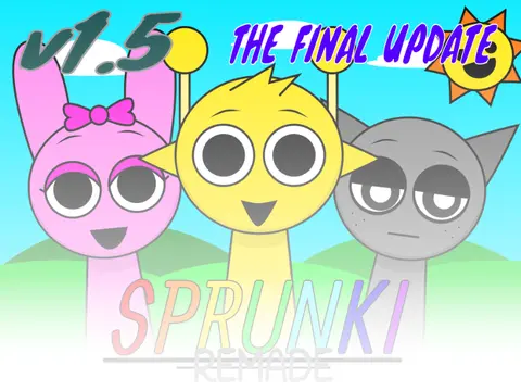Sprunki Remake v1.0 game cover featuring updated character designs