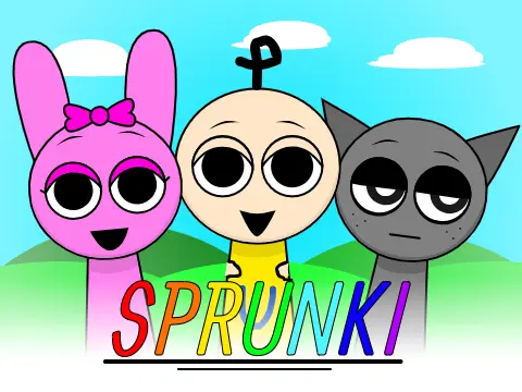 Official Sprunki Remake Youtuber Edition Game Logo featuring Roblox characters