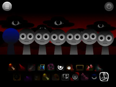 Official logo for Sprunki Remastered But I Re Animated Horror game featuring terrifying Sprunki characters