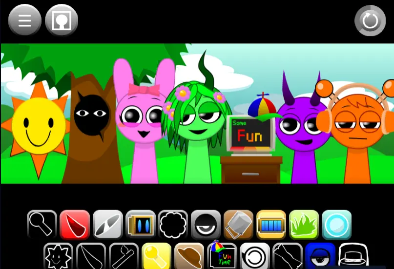 Sprunki Remastered Gameplay Screenshot - New Characters and Environments
