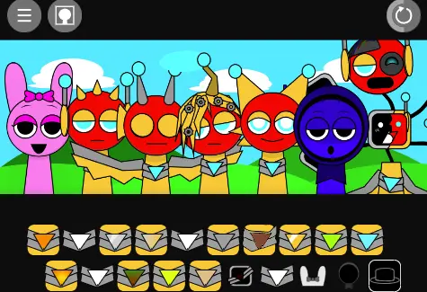 Sprunki Remix 2 gameplay screenshot showing interactive elements