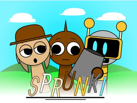 Sprunki Remodel Game Logo featuring redesigned characters