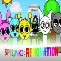 Official Sprunki Renovation Game Logo - Remastered Edition