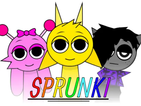 Sprunki Reskins Game Logo - Custom Character Designs