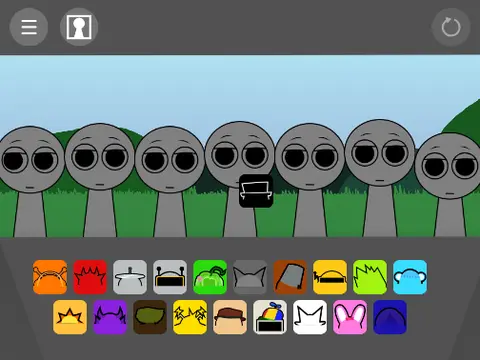 Sprunki Retake game featuring black character with enhanced graphics