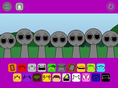 Sprunki Retake ASB Version 1.0 Game Cover Art featuring horror-themed Sprunki characters