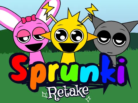 Sprunki Retake Babies Good colorful game logo featuring baby characters