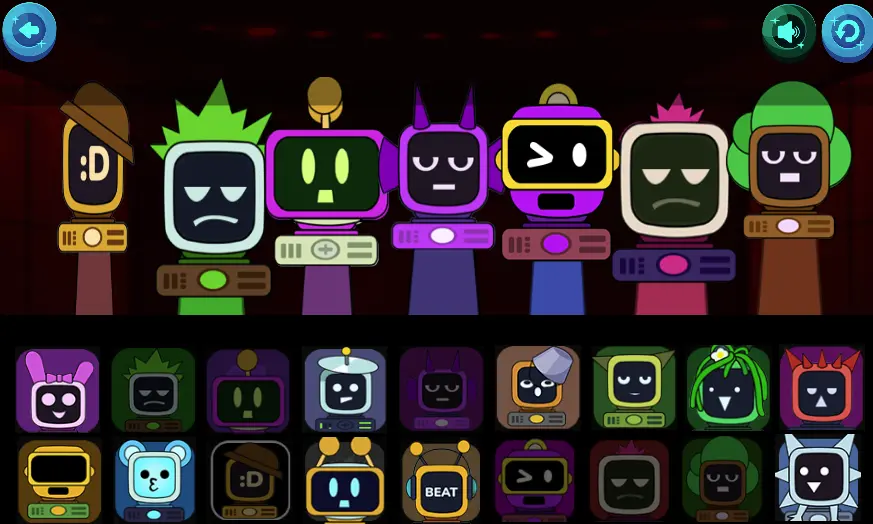 Create Your Own Sprunki Beatbox Mix Sprunki Retake Beat Box Gameplay Screenshot - Creating musical beats