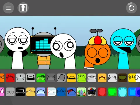 Sprunki Retake Bien XD music game with colorful characters