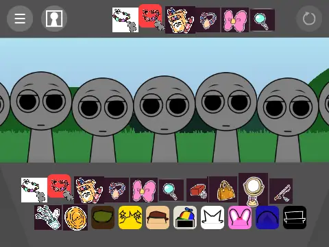 Enhanced remake of Sprunki Retake Dandys World showing improved interface and musical features