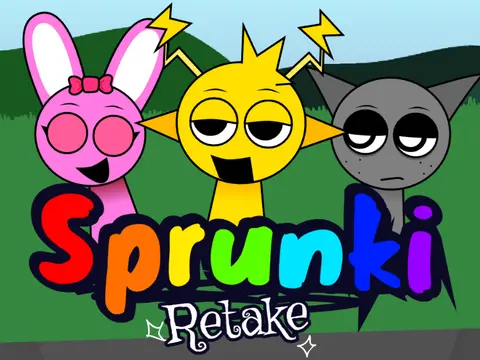 Sprunki Retake But My OC WIP logo, featuring a placeholder or custom OC character design