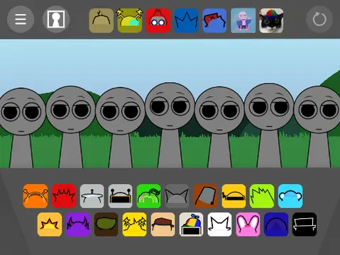 Sprunki Retake game with original characters and extra sound options scratch version