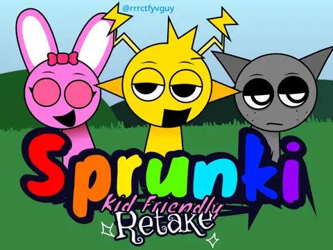 Sprunki Retake FE Kid Friendly family friendly music game logo