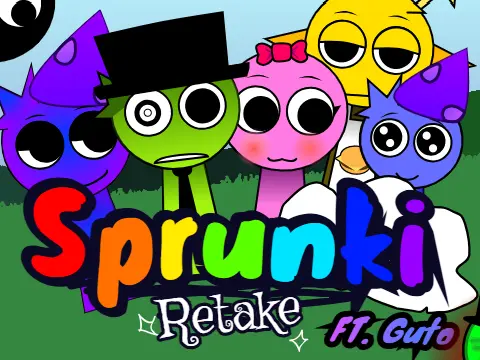 Sprunki Retake Friendly featuring Guto character collaborative music game