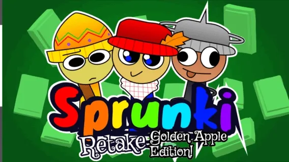 Sprunki Retake Golden Apple Game Cover Art