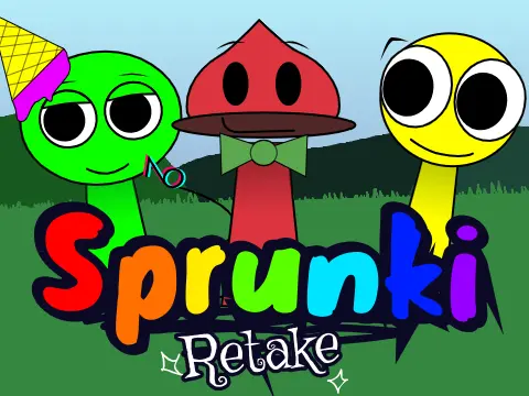 Final update of Sprunki Retake Hatter Exi reskin showing redesigned characters