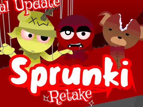 Sprunki Retake Human Edition Remix Official Logo - Horror Game Characters