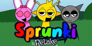 Sprunki Retake But Hands Game Logo - Unique hand mechanics variant