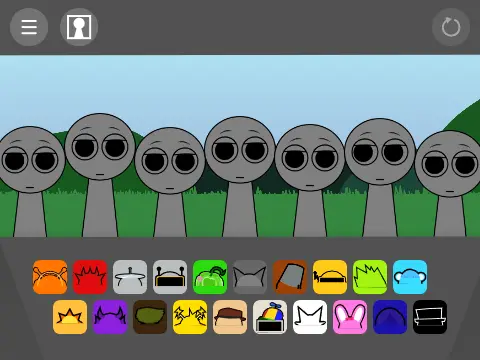 Sprunki Retake Modded V3 Interface Showing Custom Characters